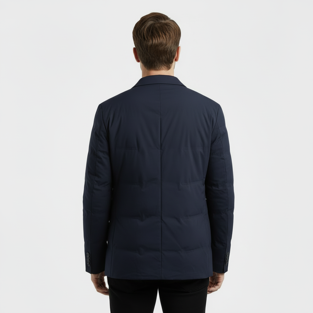 Men's Insulated Padded Blazer Coat for Cold Weather - Stylish Warm Outerwear for Casual and Formal Occasions