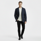Men's Insulated Padded Blazer Coat for Cold Weather - Stylish Warm Outerwear for Casual and Formal Occasions