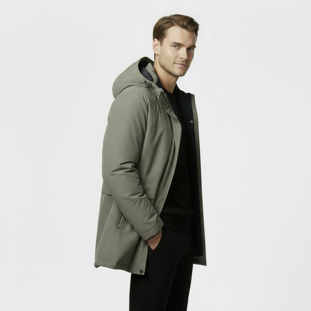 Men's Insulated Parka Jacket for Cold Weather - Waterproof, Warm, and Stylish Winter Outerwear