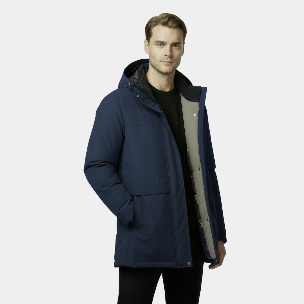 Men's Insulated Parka Jacket for Cold Weather - Waterproof, Warm, and Stylish Winter Outerwear