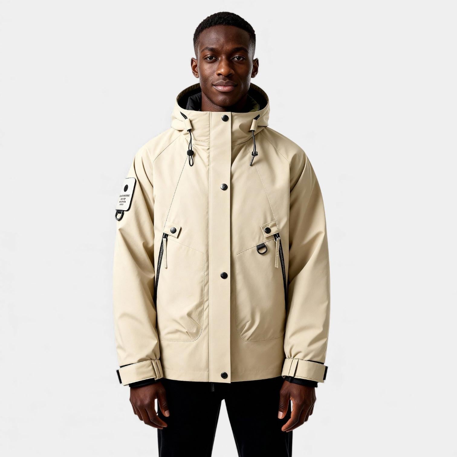 Men's Insulated Ski Jacket with Hood | Waterproof Winter Coat for Outdoor Sports and Cold Weather Activities