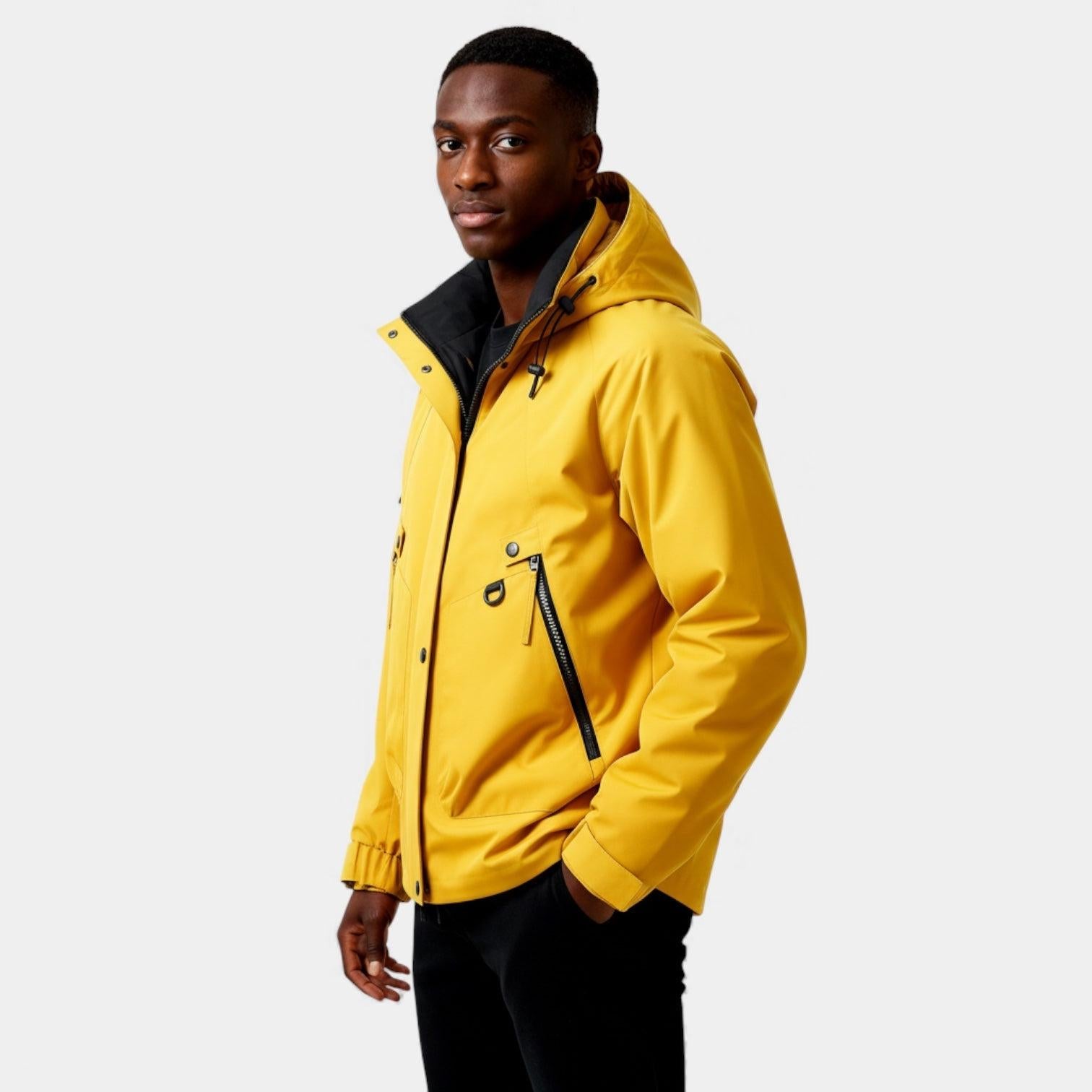 Men's Insulated Ski Jacket with Hood | Waterproof Winter Coat for Outdoor Sports and Cold Weather Activities