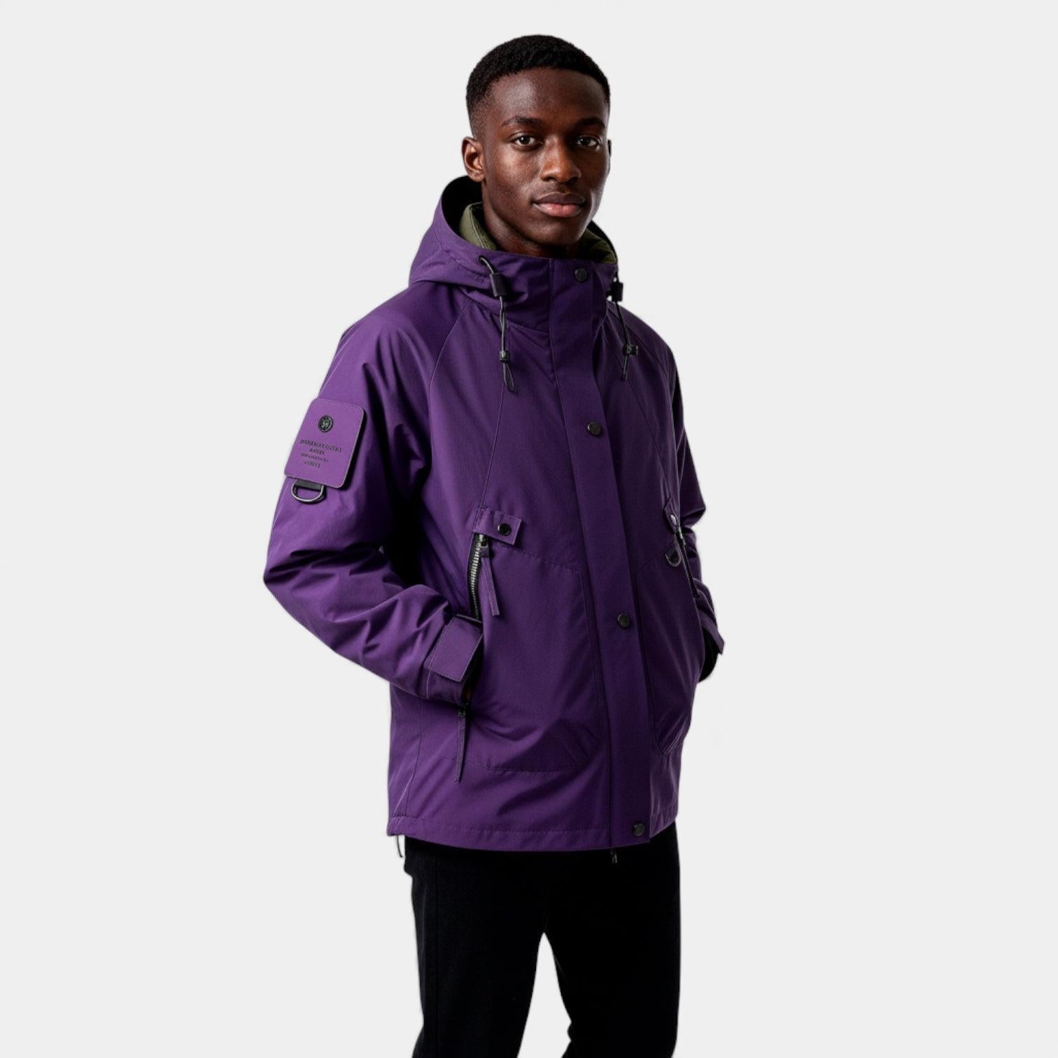 Men's Insulated Ski Jacket with Hood | Waterproof Winter Coat for Outdoor Sports and Cold Weather Activities