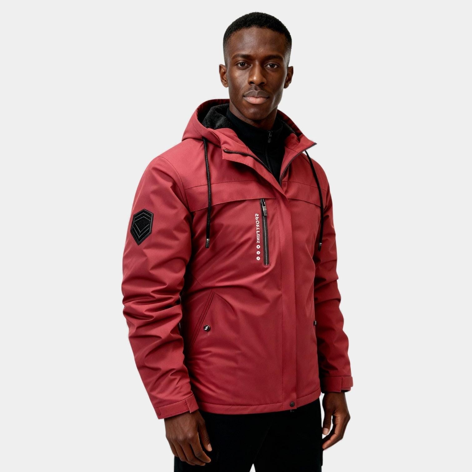 Men's Insulated Winter Ski Jacket with Fur Hood - Waterproof, Warm, Outdoor Sports Outerwear