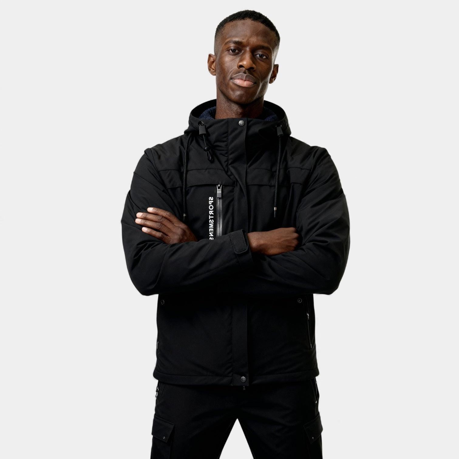 Men's Insulated Winter Ski Jacket with Fur Hood - Waterproof, Warm, Outdoor Sports Outerwear