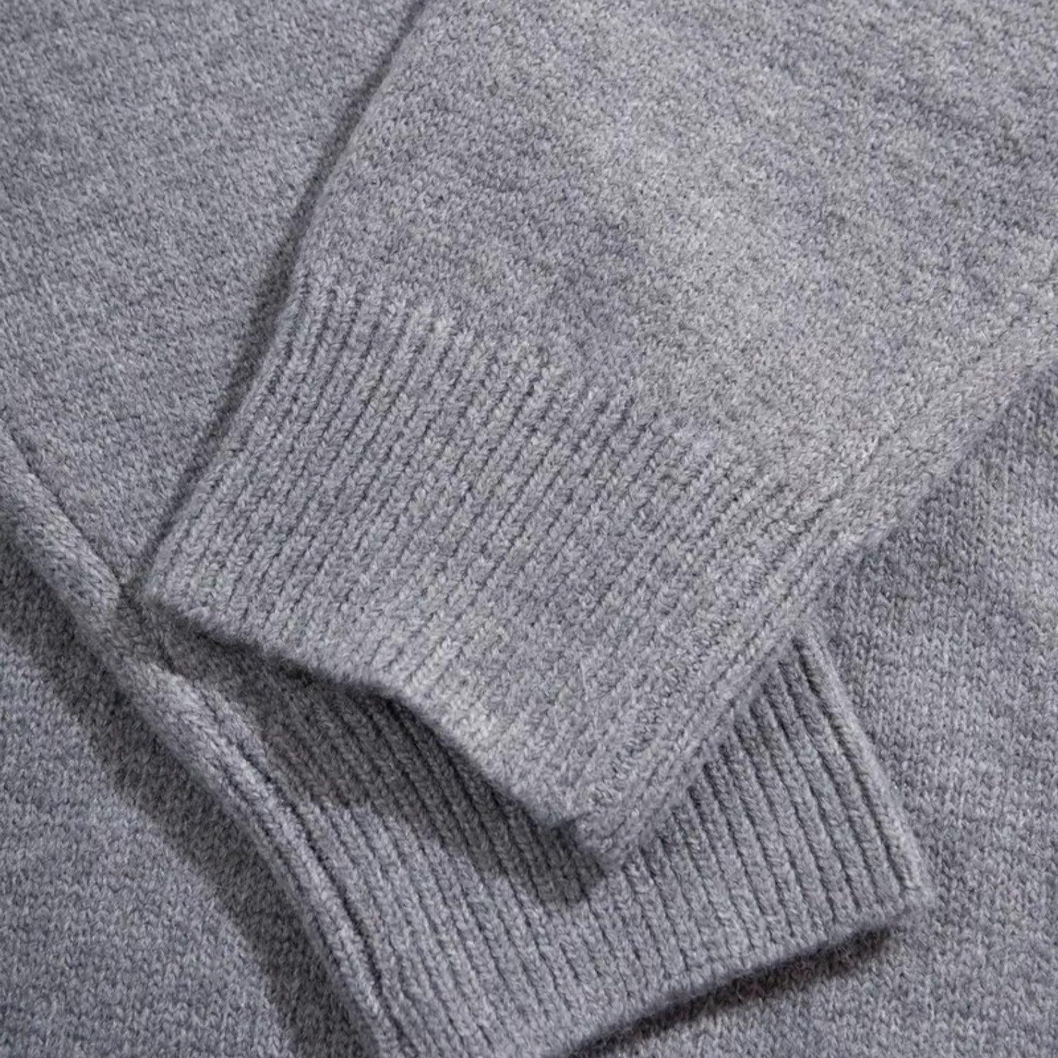 Men's Knitted Hoodie in Wool Blend - Casual Pullover for Everyday Wear, Comfortable and Stylish