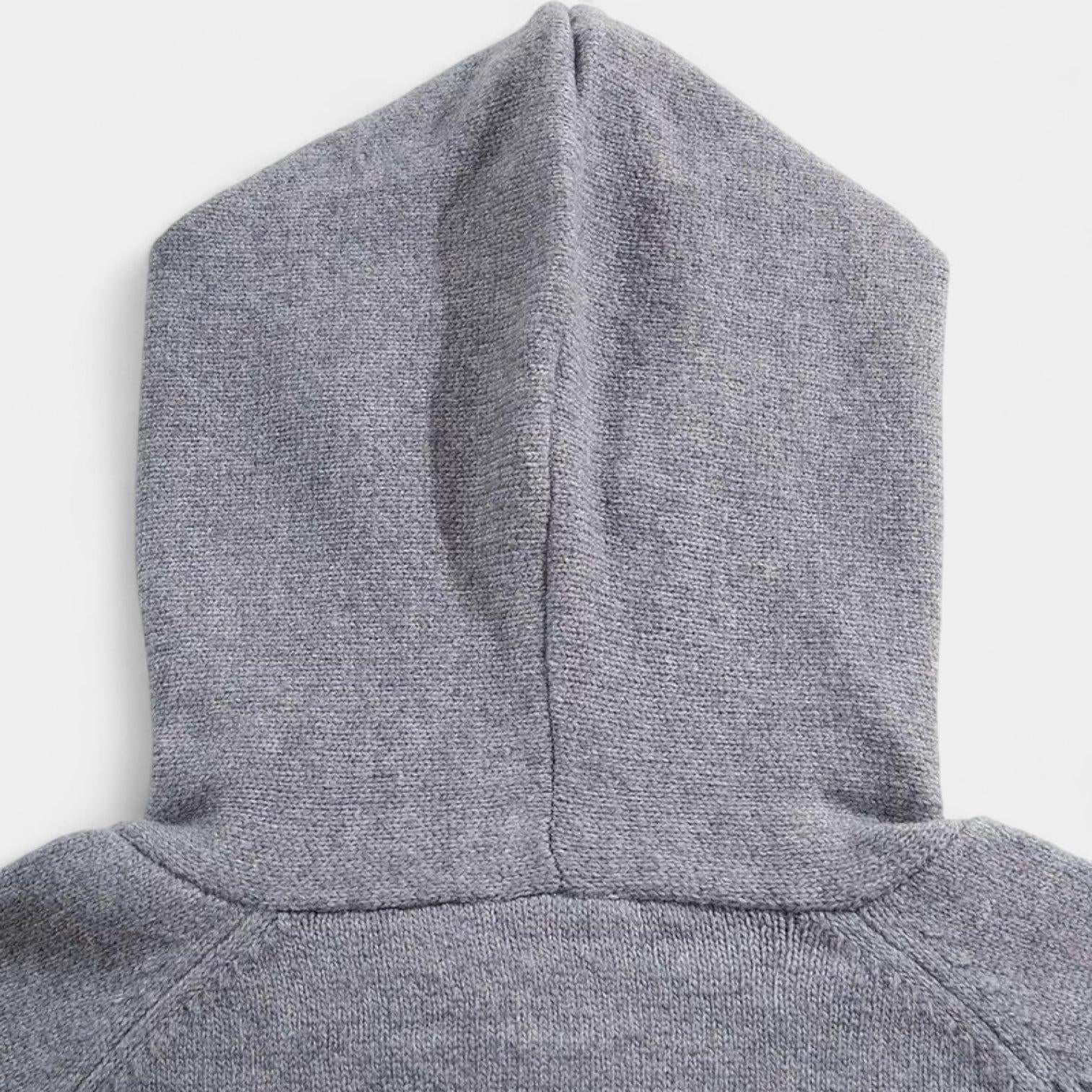 Men's Knitted Hoodie in Wool Blend - Casual Pullover for Everyday Wear, Comfortable and Stylish