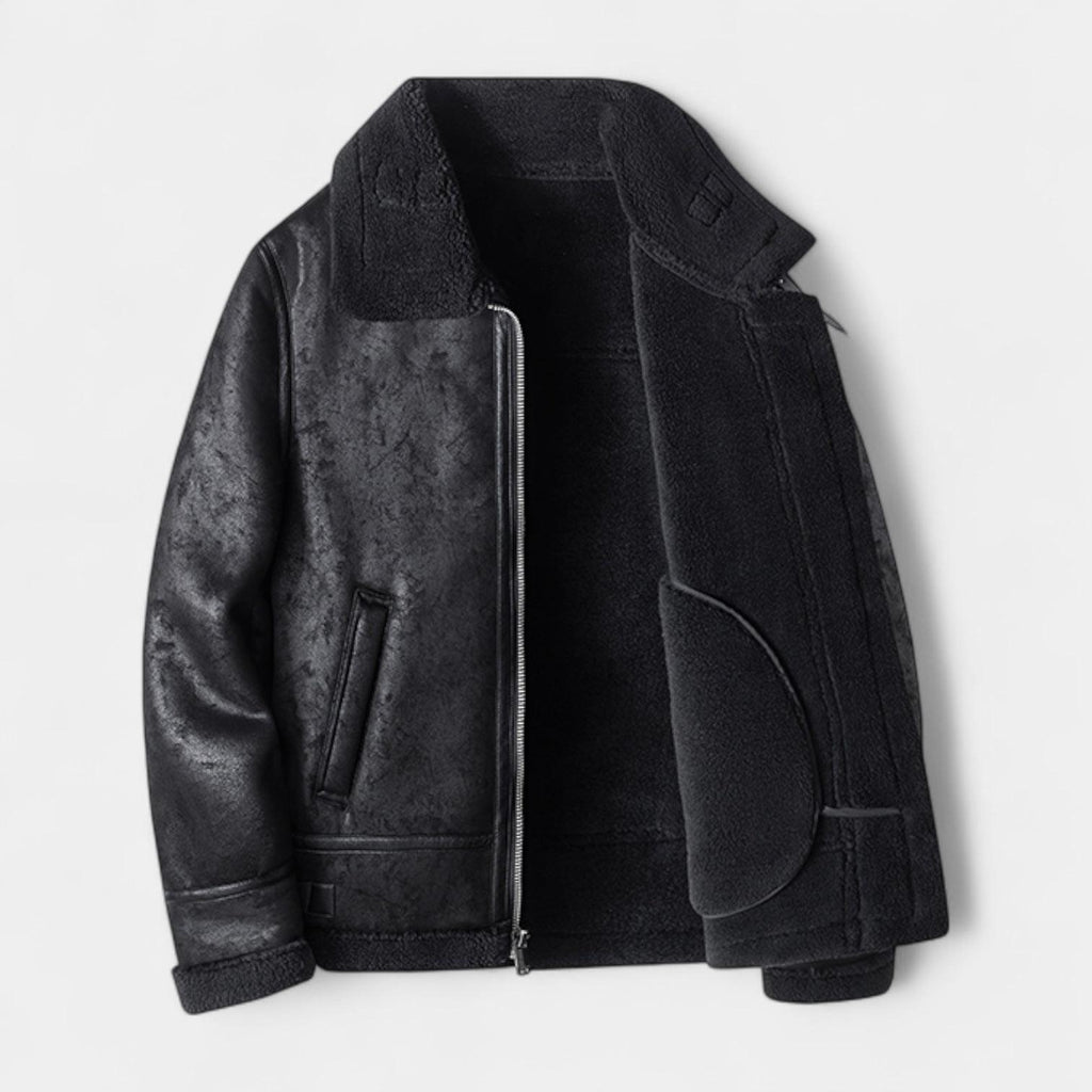 Men's Leather Aviator Jacket | Genuine Leather | Classic Design | Casual Outerwear for Men