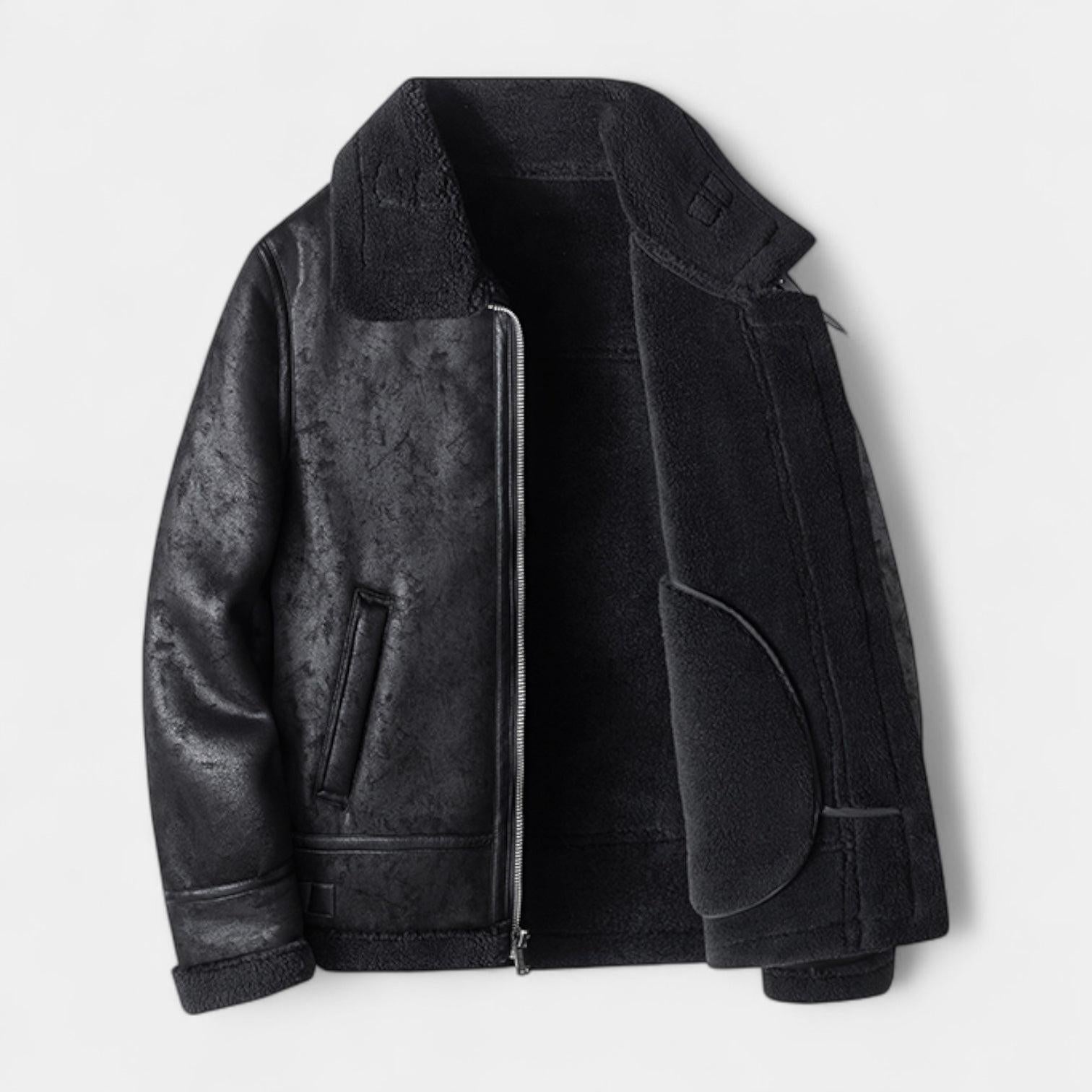 Men's Leather Aviator Jacket | Genuine Leather | Classic Design | Casual Outerwear for Men