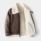 Men's Leather Aviator Jacket | Genuine Leather | Classic Design | Casual Outerwear for Men