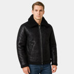 Men's Leather Aviator Jacket | Genuine Leather | Classic Design | Casual Outerwear for Men