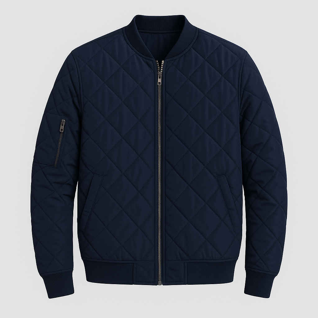 Men's Lightweight Bomber Jacket with Rounded Collar for Casual Wear - Versatile Outerwear in Various Sizes