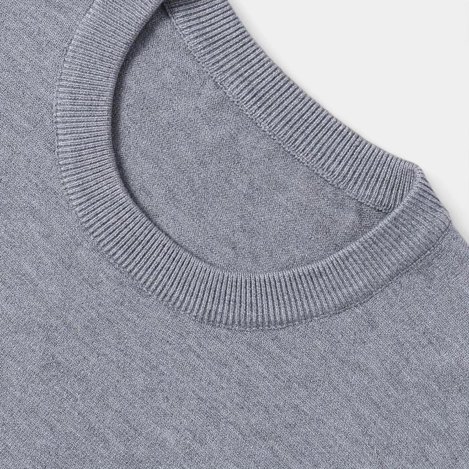 Men's Lightweight Cotton Crew-Neck Sweater - Fine-Knit Jumper for Casual Wear