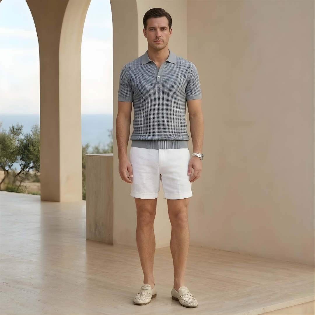 Men's Lightweight Cotton Linen Blend Shorts for Casual Summer Wear