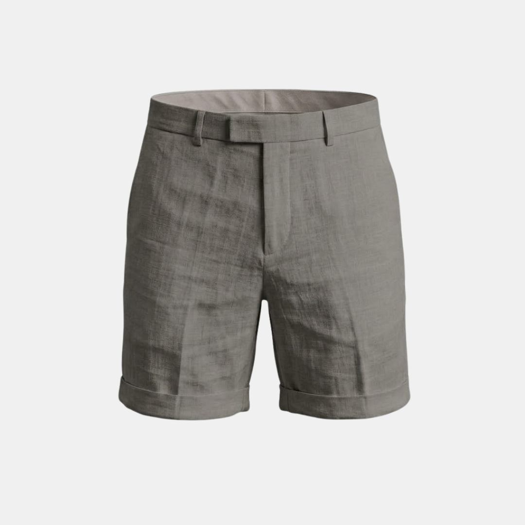 Men's Lightweight Cotton Linen Blend Shorts for Casual Summer Wear