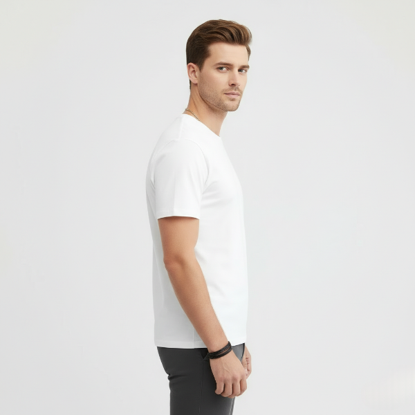Men's Lightweight Cotton Summer T-Shirt - Casual Short Sleeve Top for Everyday Wear