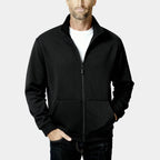 Men's Lightweight Full Zip Track Jacket - Casual Design for Activewear and Everyday Use