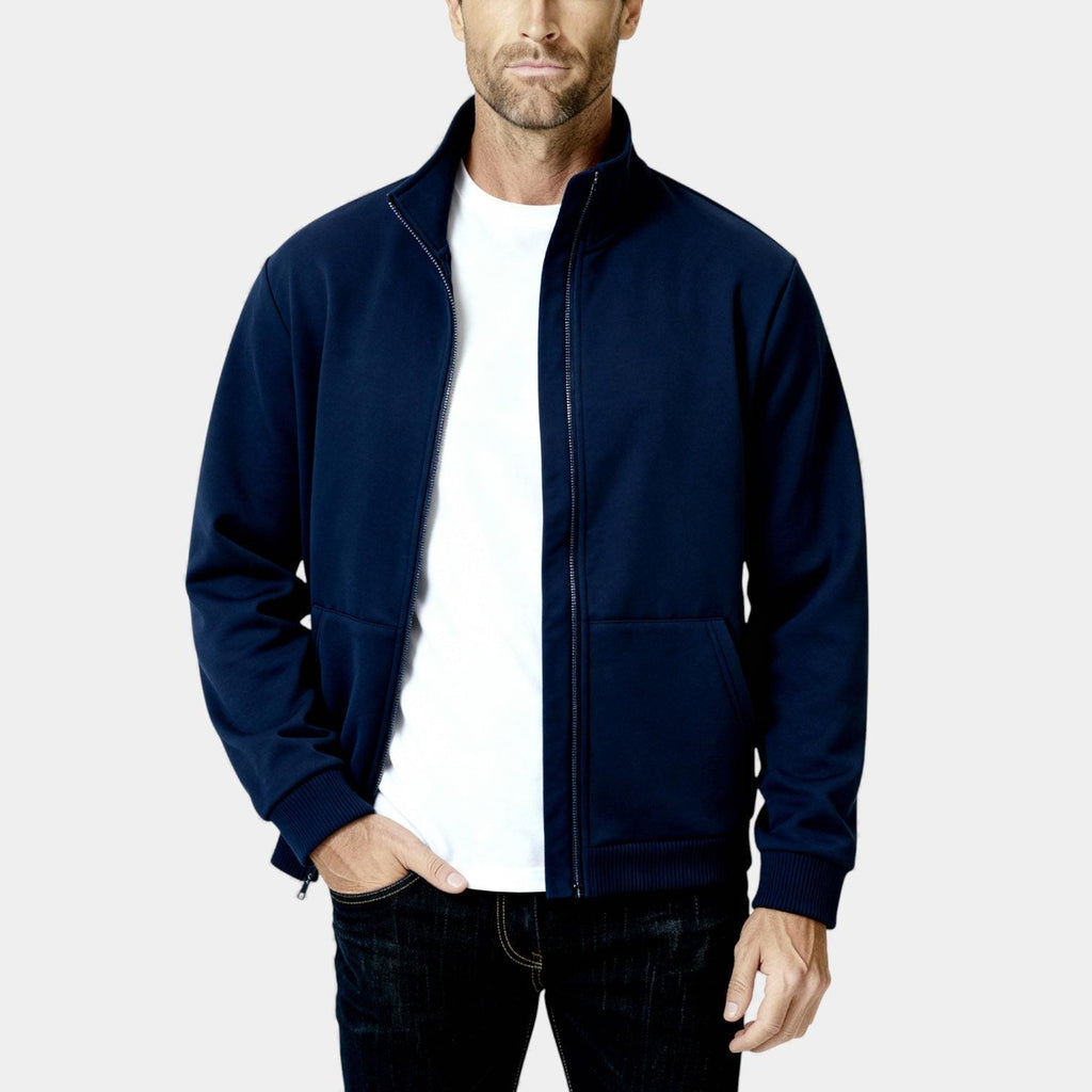 Men's Lightweight Full Zip Track Jacket - Casual Design for Activewear and Everyday Use