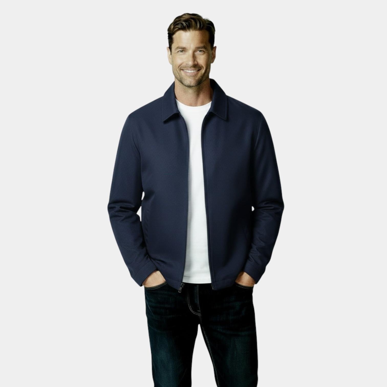 Men's Lightweight Harrington Jacket - Windbreaker Style for Casual Wear - Versatile Outerwear in Multiple Colors