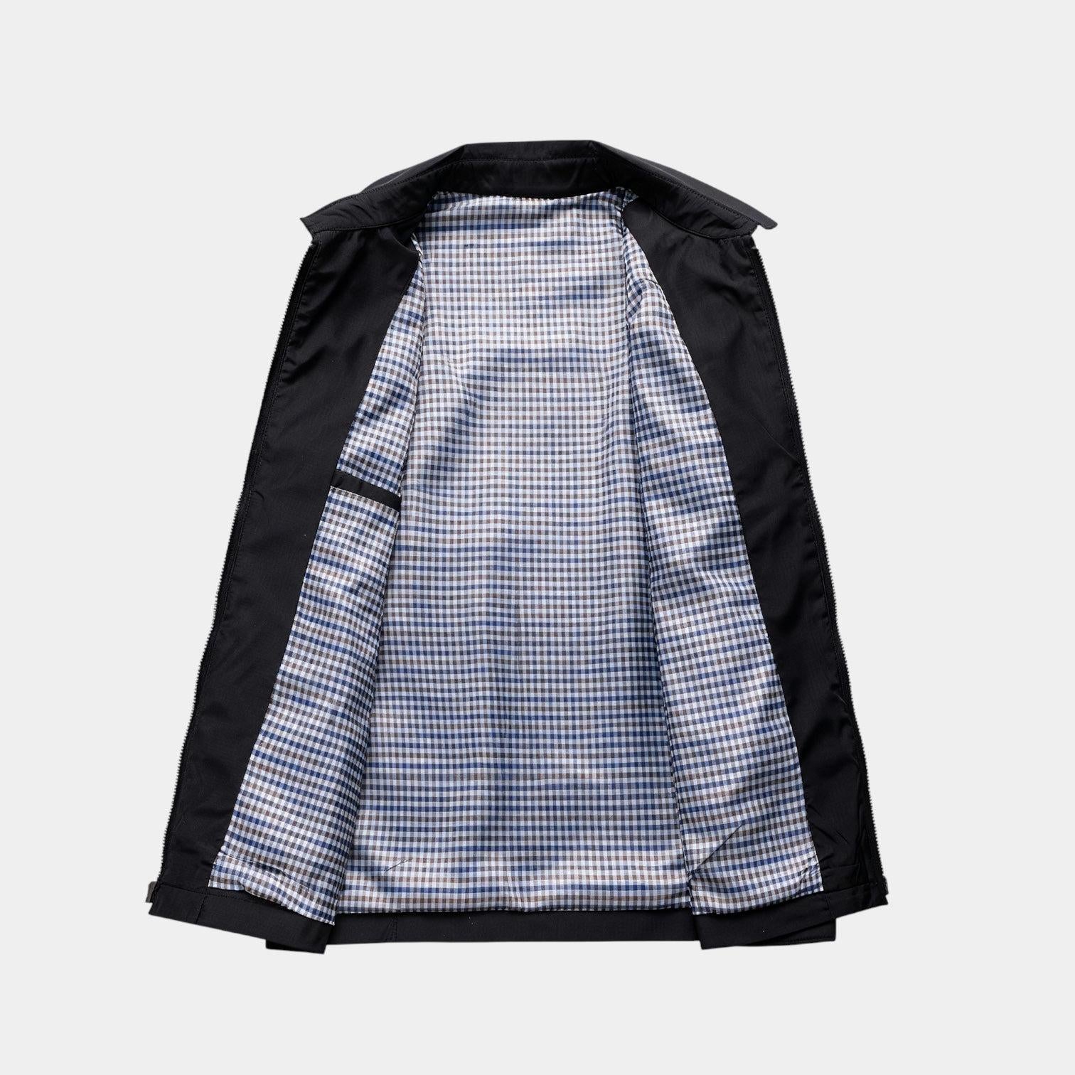 Men's Lightweight Harrington Jacket - Windbreaker Style for Casual Wear - Versatile Outerwear in Multiple Colors