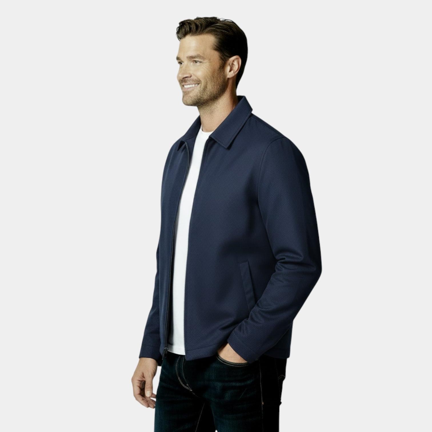 Men's Lightweight Harrington Jacket - Windbreaker Style for Casual Wear - Versatile Outerwear in Multiple Colors
