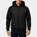 Men's Lightweight Quilted Hooded Bomber Jacket - Zip-Up Design for Casual Wear and Outdoor Activities