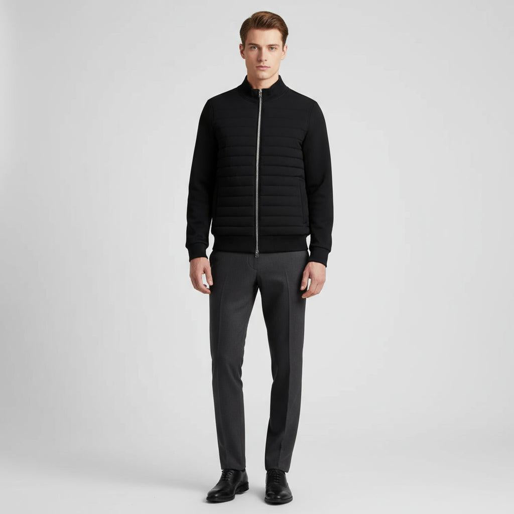 Men's Lightweight Quilted Puffer Jacket - Windbreaker Style for Outdoor Activities and Casual Wear