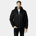 Men's Lightweight Softshell Utility Jacket with Hood - Multi-Zip Design for Outdoor Activities and Everyday Wear
