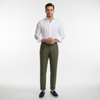 Men's Linen Shirt - Lightweight Breathable Fabric - Spread Collar - Casual or Formal Wear