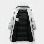 Men's Long Down Puffer Jacket - Insulated Winter Parka for Cold Weather - Waterproof and Windproof Design