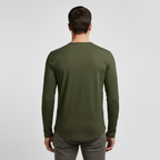 Men's Long Sleeve Cotton Henley T-Shirt for Casual Wear and Layering, Comfortable Fit