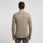 Men's Long Sleeve Cotton Henley T-Shirt for Casual Wear and Layering, Comfortable Fit