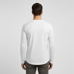 Men's Long Sleeve Cotton Henley T-Shirt for Casual Wear and Layering, Comfortable Fit