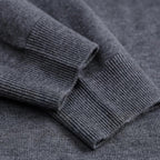 Men's Merino Wool Mock Neck Sweater - Raglan Sleeve Knit Jumper for Casual Wear