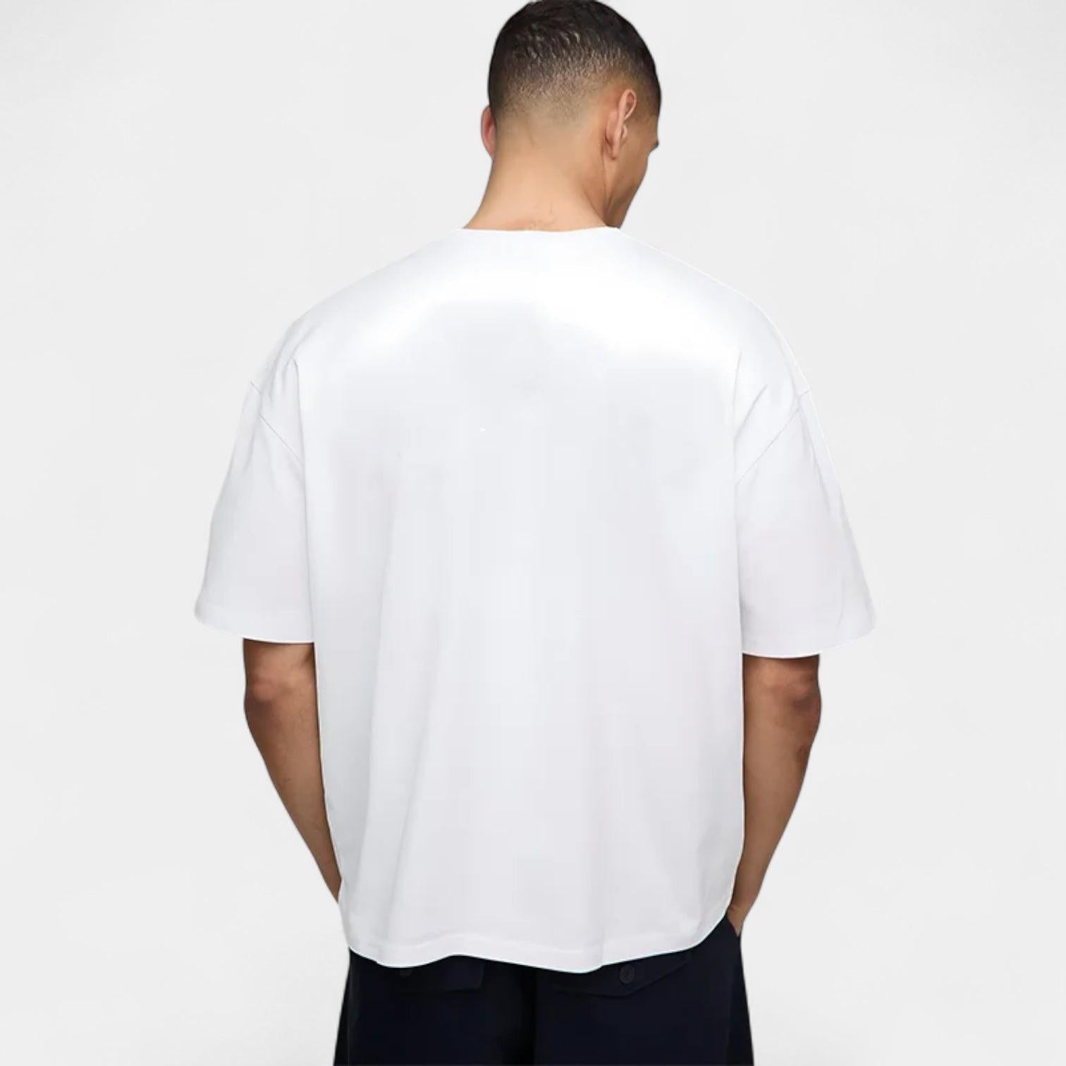 Men's Oversized Short-Sleeve Jersey Crew Neck Shirt for Casual Wear in Soft Cotton Blend