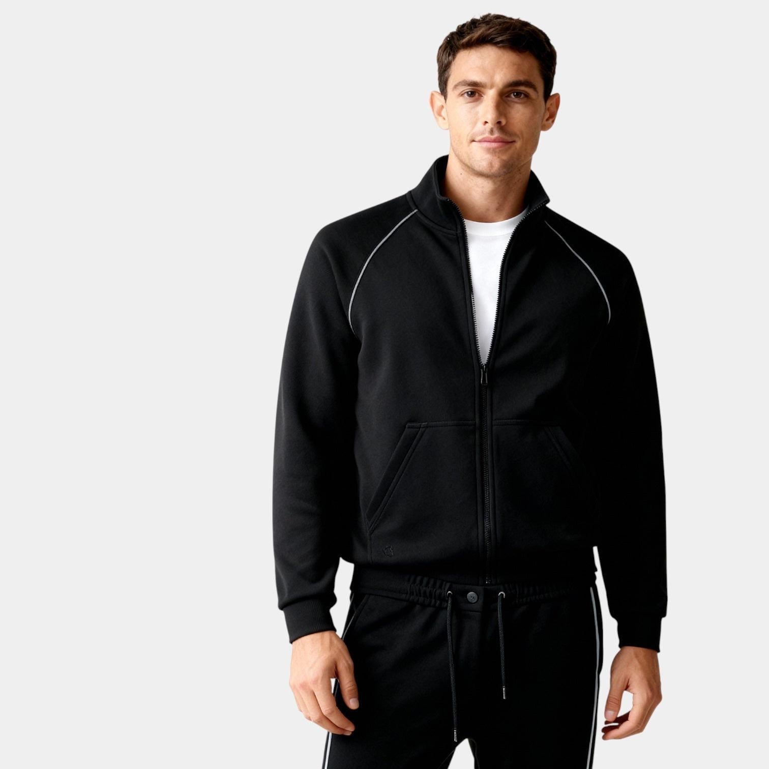 Men's Premium Zip Jacket and Slim Joggers Tracksuit Set for Activewear and Casual Outfits