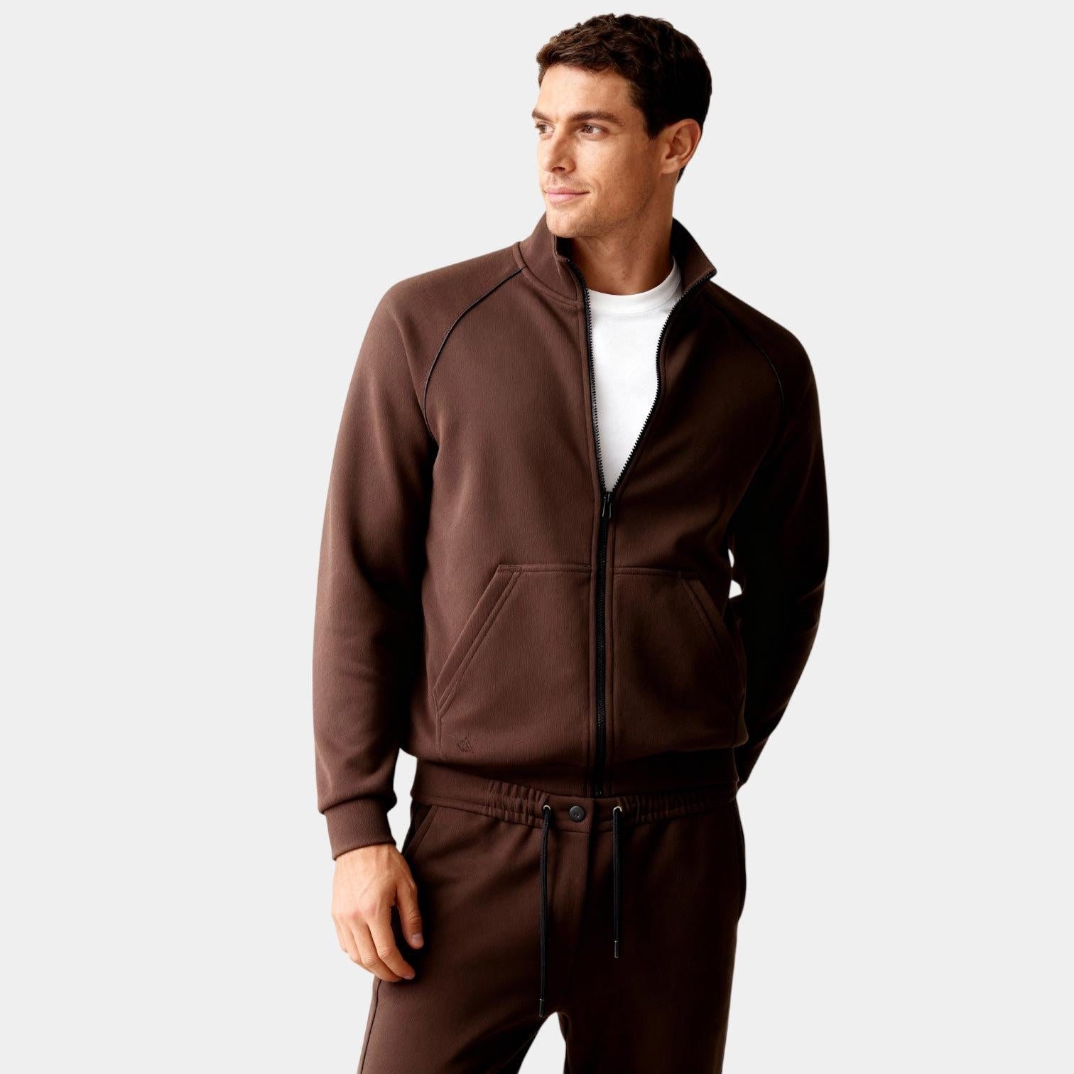 Men's Premium Zip Jacket and Slim Joggers Tracksuit Set for Activewear and Casual Outfits