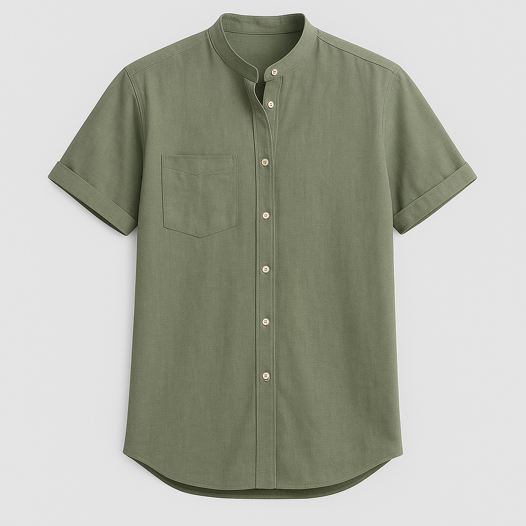 Men's Relaxed Fit Linen Short-Sleeve T-Shirt for Casual Wear