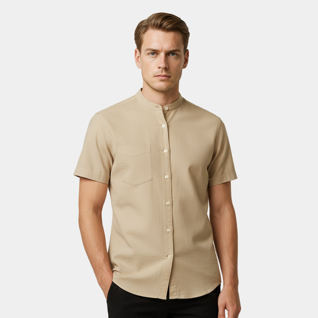 Men's Relaxed Fit Linen Short-Sleeve T-Shirt for Casual Wear