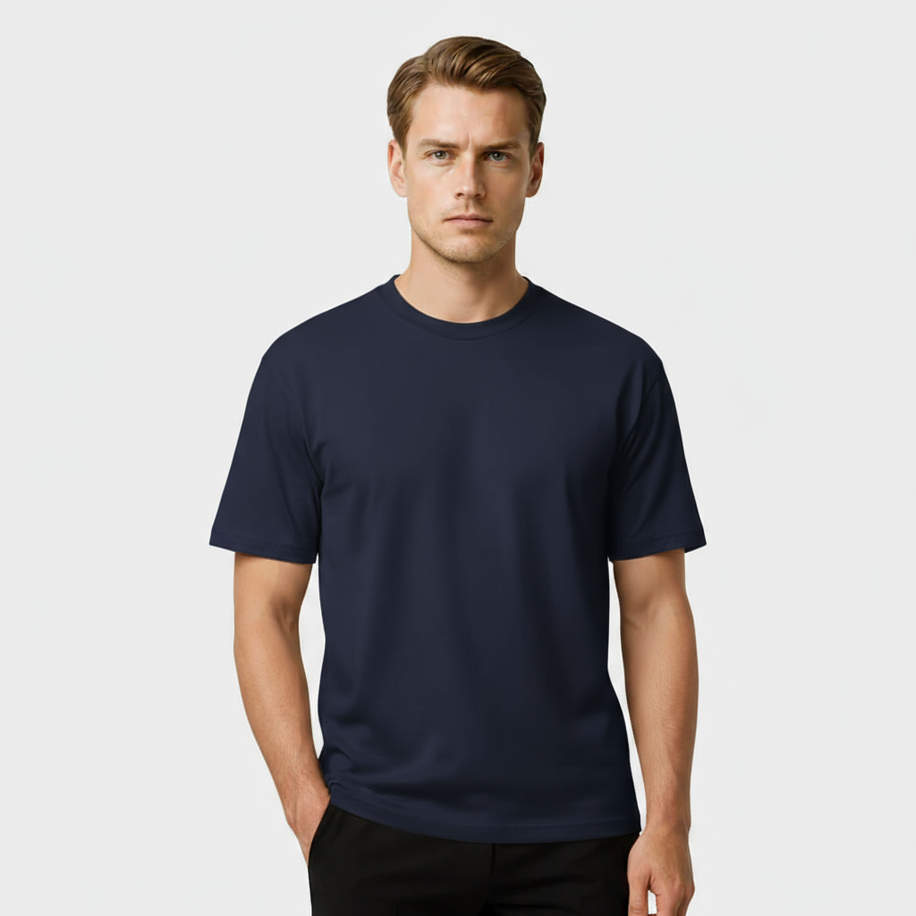 Men's Short Sleeve Crew Neck T-Shirt - Comfortable Cotton Essential for Everyday Wear