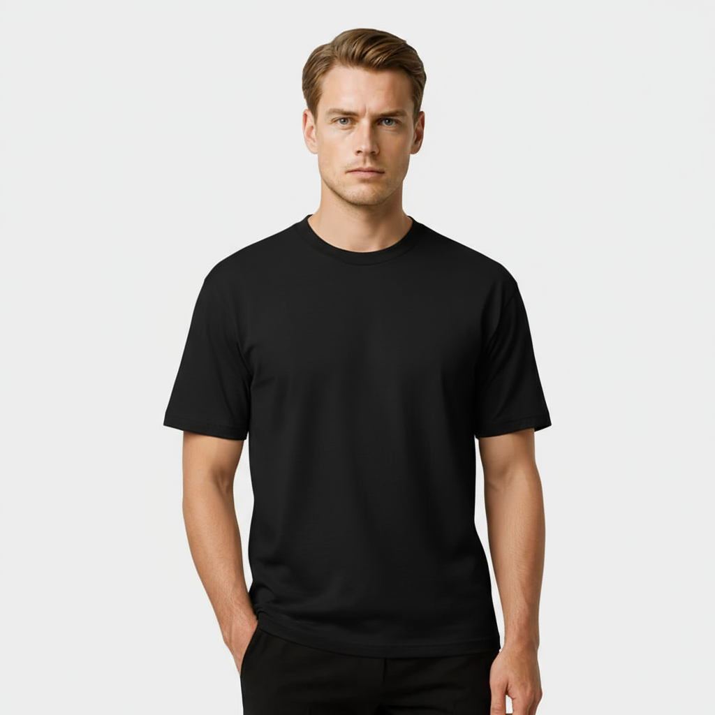 Men's Short Sleeve Crew Neck T-Shirt - Comfortable Cotton Essential for Everyday Wear