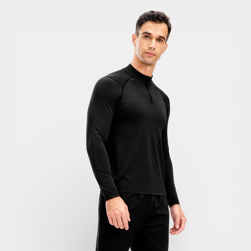 Men's Stretch Performance Quarter Zip Shirt - Moisture-Wicking Sport Top for Activewear and Outdoor Activities