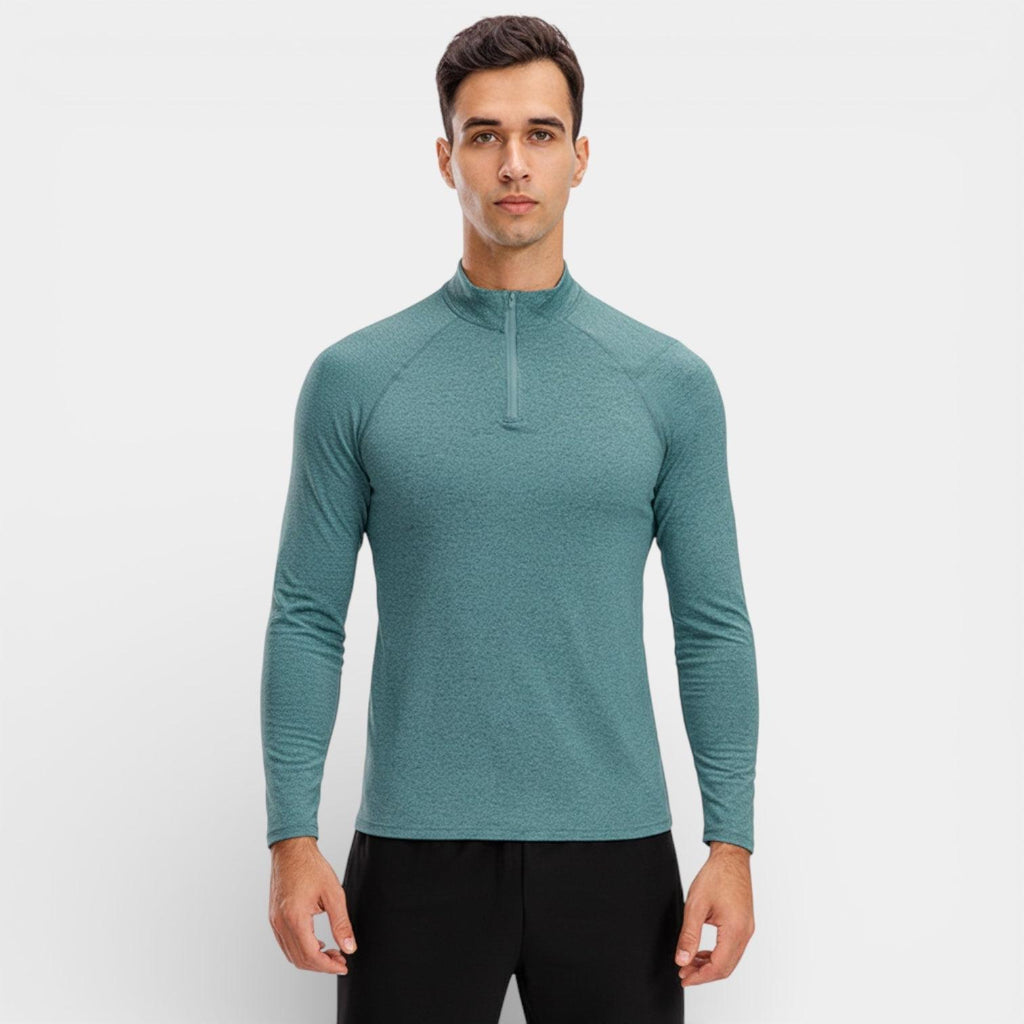 Men's Stretch Performance Quarter Zip Shirt - Moisture-Wicking Sport Top for Activewear and Outdoor Activities