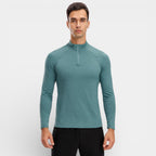 Men's Stretch Performance Quarter Zip Shirt - Moisture-Wicking Sport Top for Activewear and Outdoor Activities