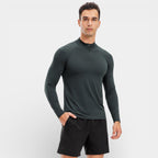 Men's Stretch Performance Quarter Zip Shirt - Moisture-Wicking Sport Top for Activewear and Outdoor Activities