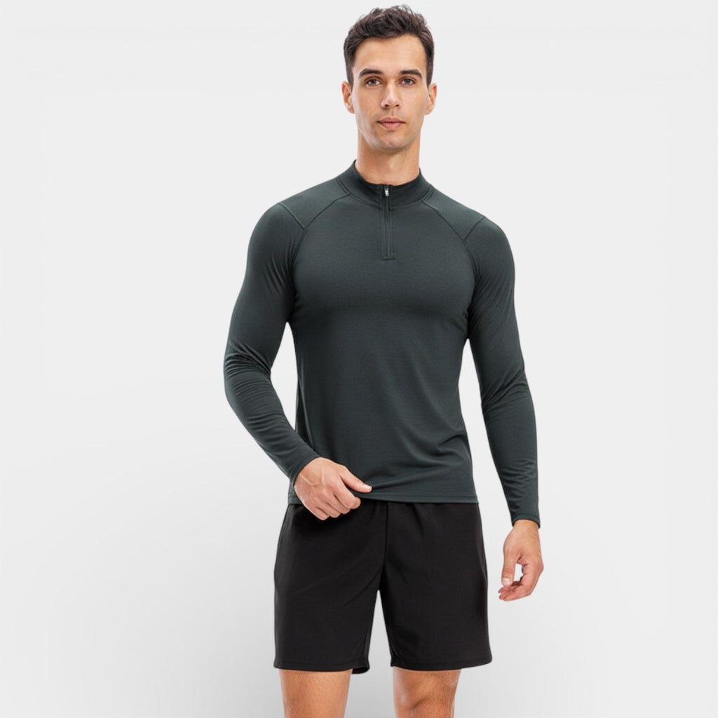 Men's Stretch Performance Quarter Zip Shirt - Moisture-Wicking Sport Top for Activewear and Outdoor Activities