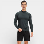 Men's Stretch Performance Quarter Zip Shirt - Moisture-Wicking Sport Top for Activewear and Outdoor Activities