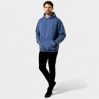 Men's Vintage Washed Hoodie - Relaxed Fit Cotton Blend - Casual Wear for Everyday Comfort