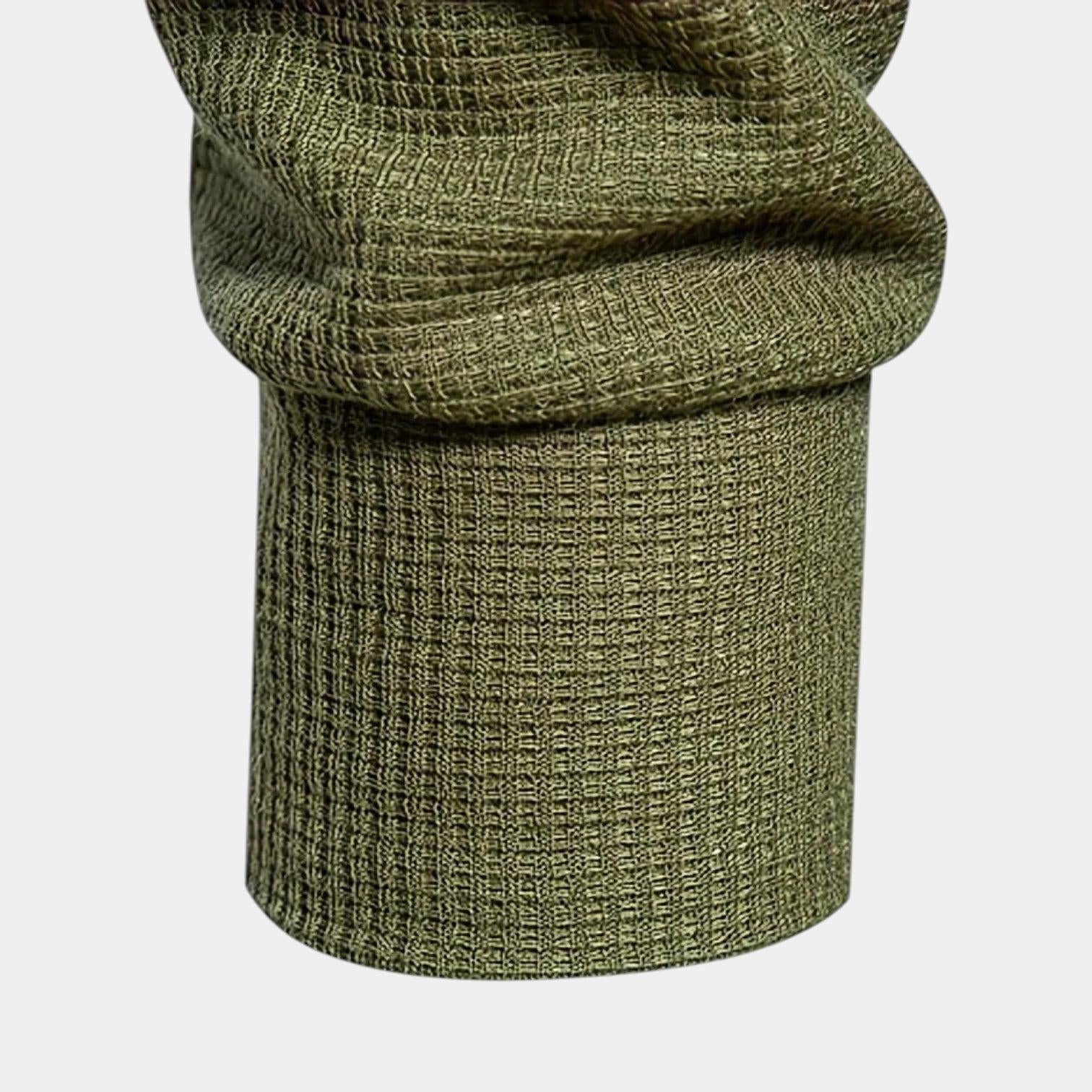 Men's Waffle-Knit Cotton Henley Sweatshirt for Casual Wear and Layering