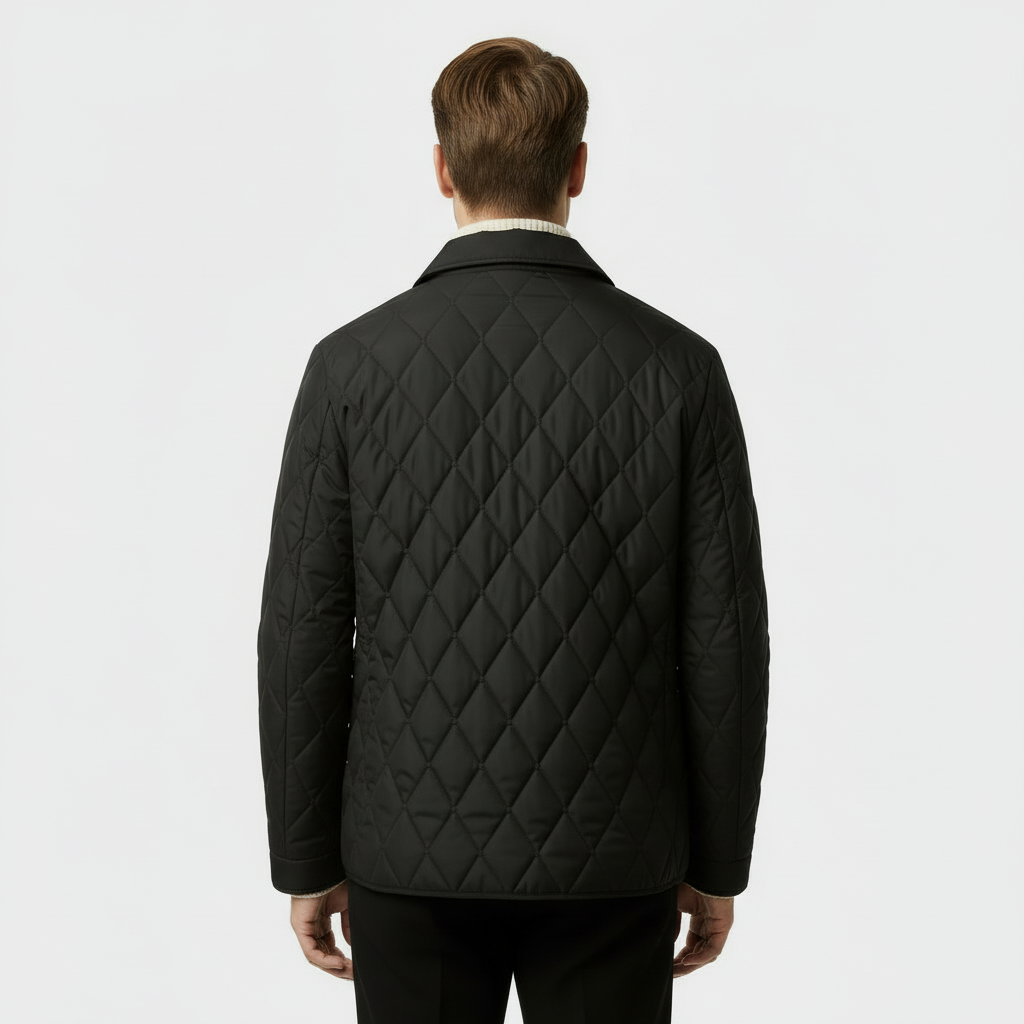 Men's Water-Resistant Lightweight Quilted Overshirt Jacket for Casual Wear and Layering